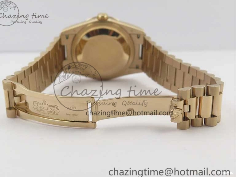 36 Day-Date Dial Edition Maker President RG 128239 Markers on Crystral RG Bp MOP Bracelet Best White 1220